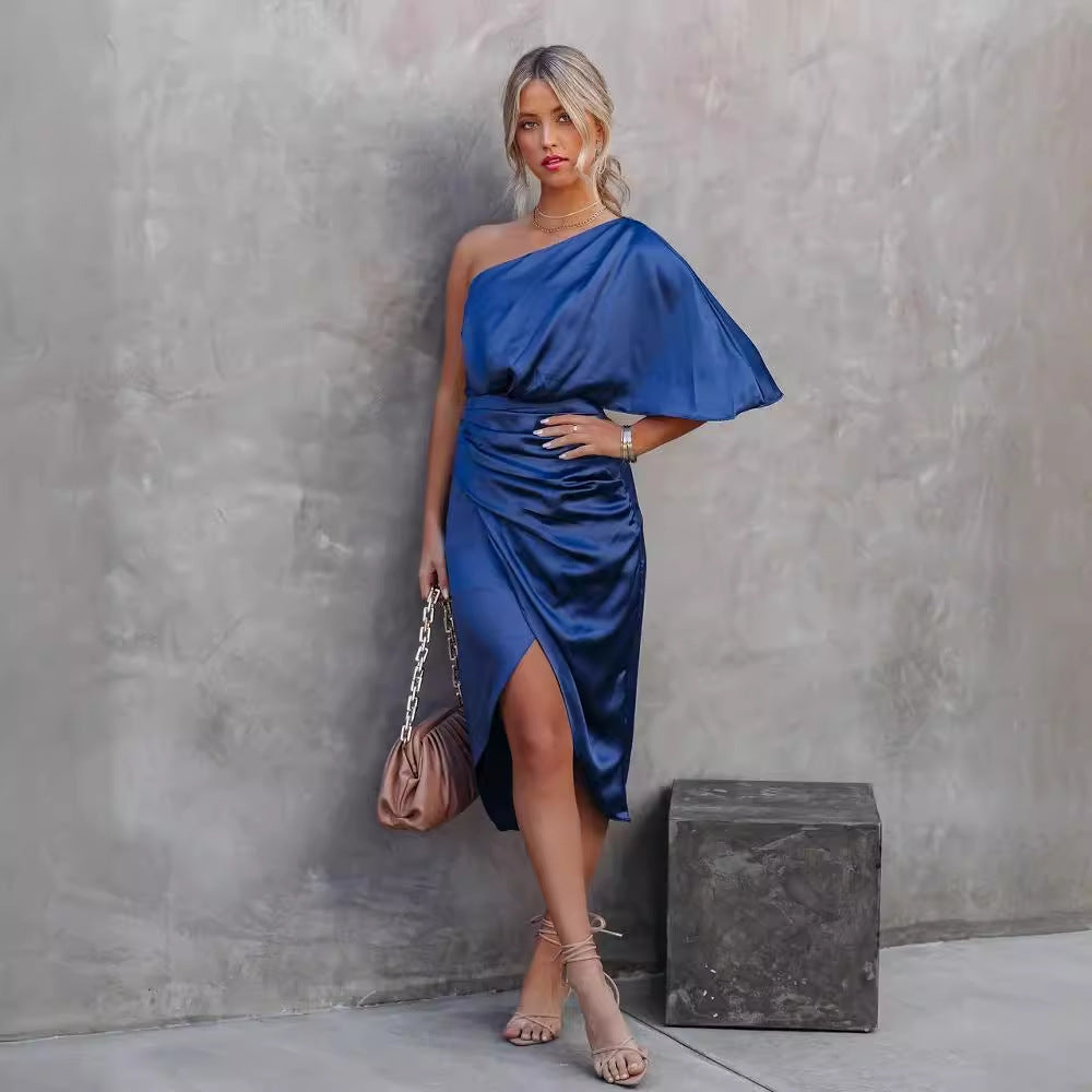 Women's Sexy Sleeve Asymmetric Dress For Dresses