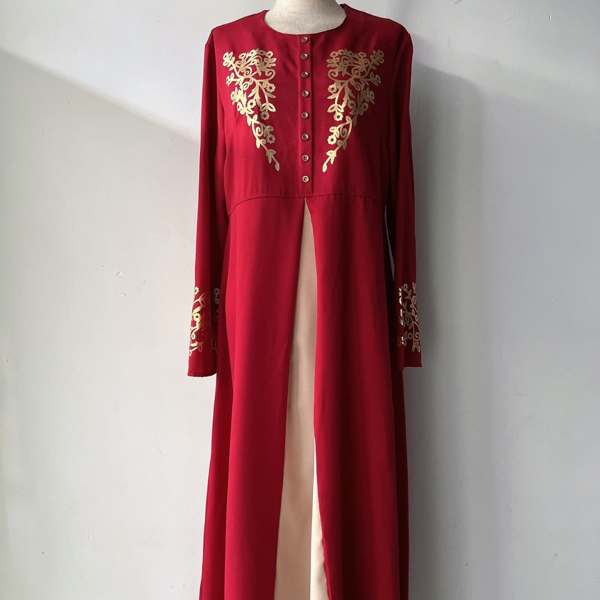 Contrast Color Slim Fit Temperament Bronzing Dresses