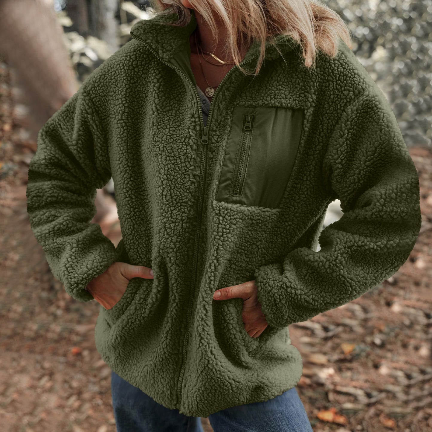 Women's & Men's & Windproof Faux Cashmere Polar Fleece Long Sleeve For Sweaters