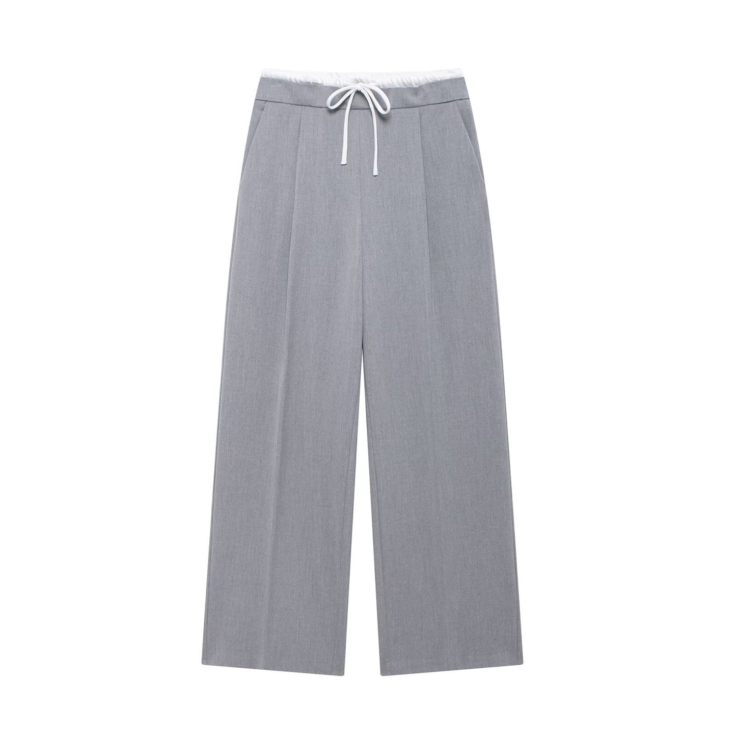Women's Street Fashion Waist Wide Leg Casual Pants