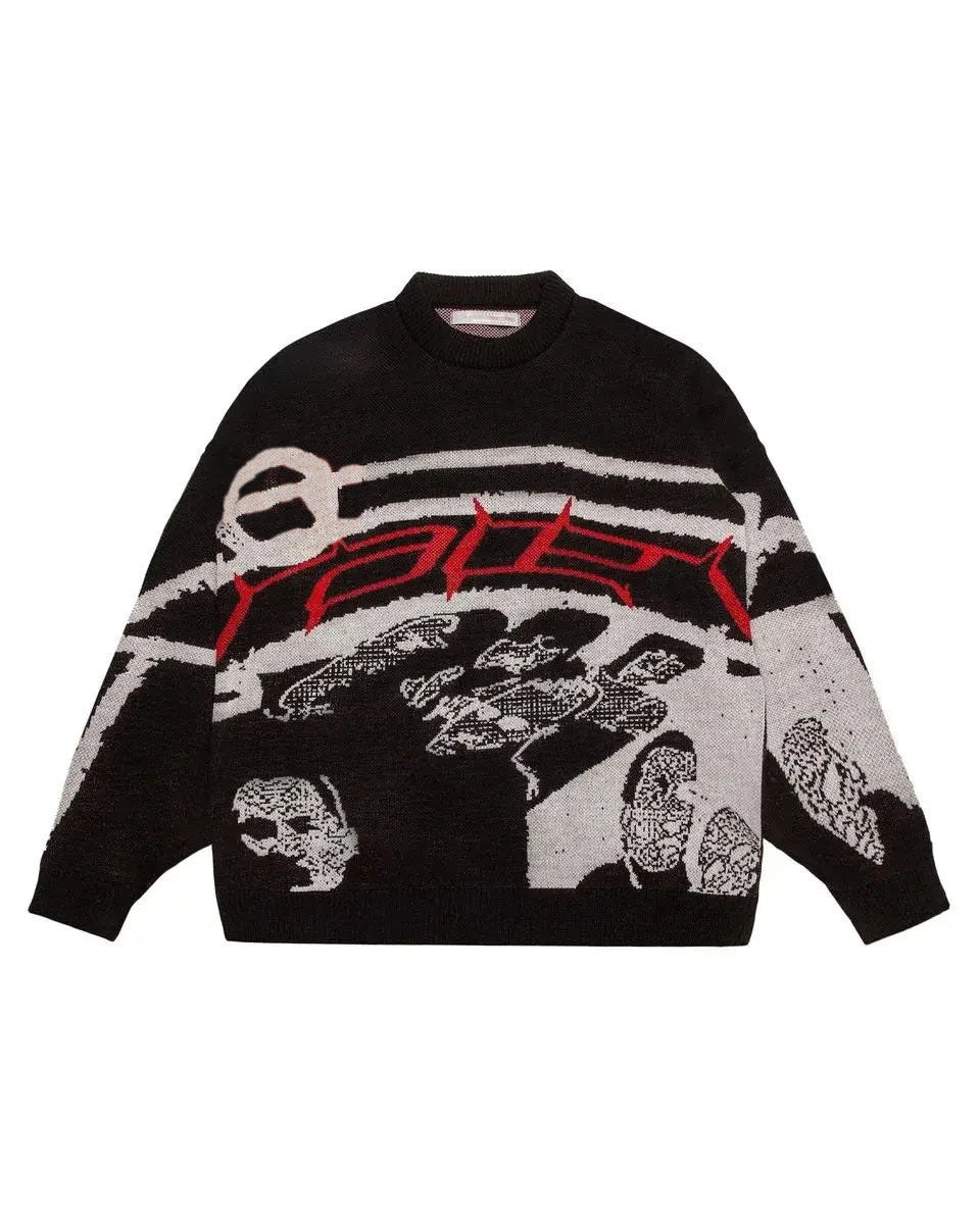 Women's & Men's & Personality Street Printed Round Neck Sweaters