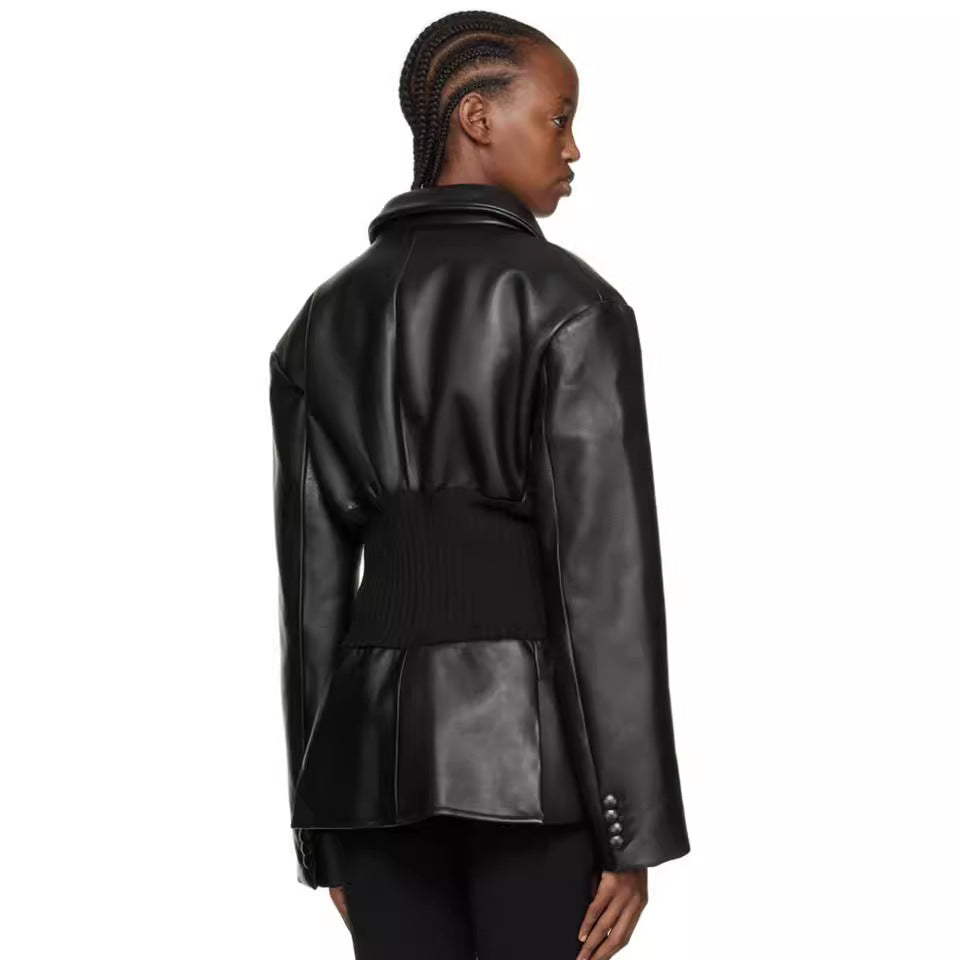 Niche Design Model Style Patchwork Knitting Super Blazers