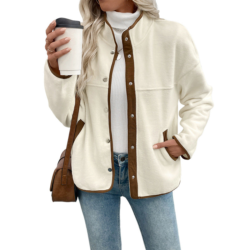 Women's Casual Fleece Polar Stand-up Collar Jackets