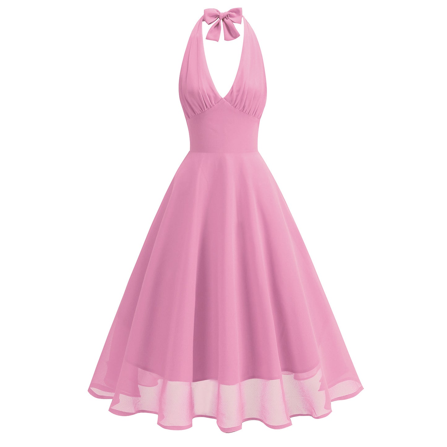 Women's V High Waist Backless Sexy Halter Dresses