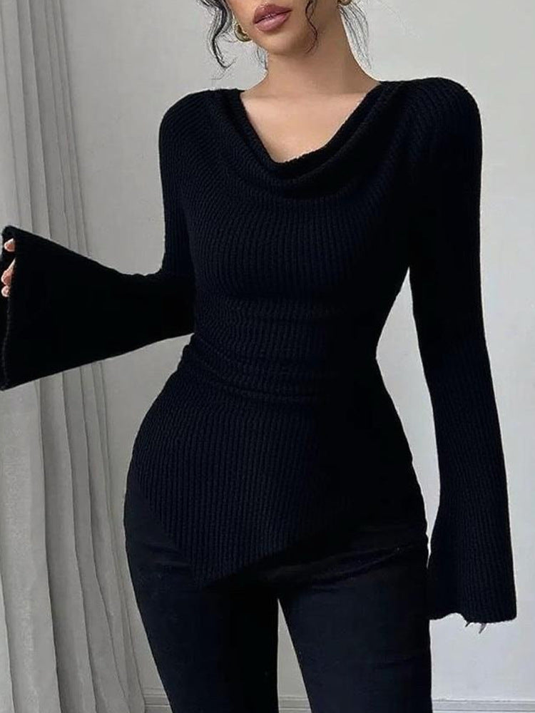 Women's Ribbing Bottoming Slim Knit Long-sleeved Commuter Women's Sweater