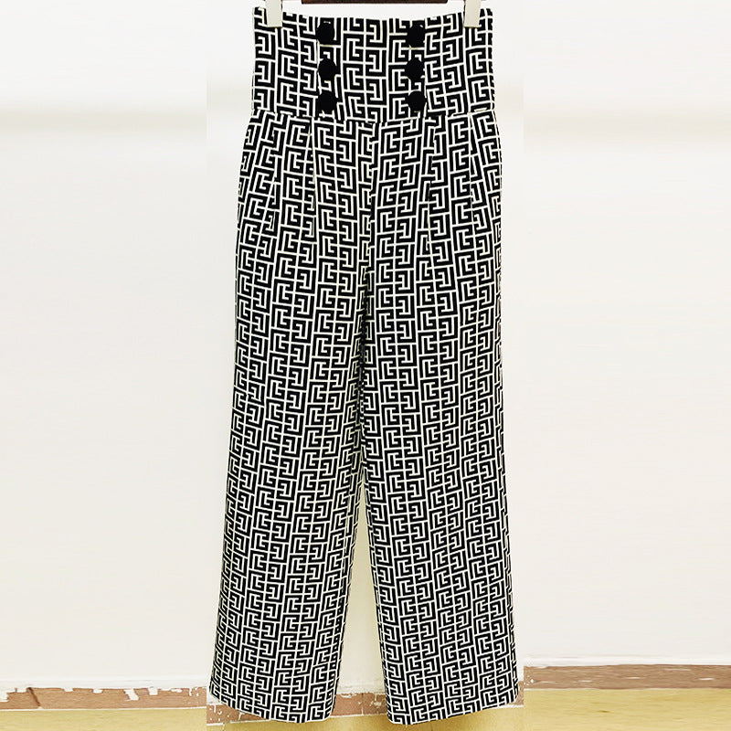Personality Profile Shrug Geometric Pattern Jacquard Blazers