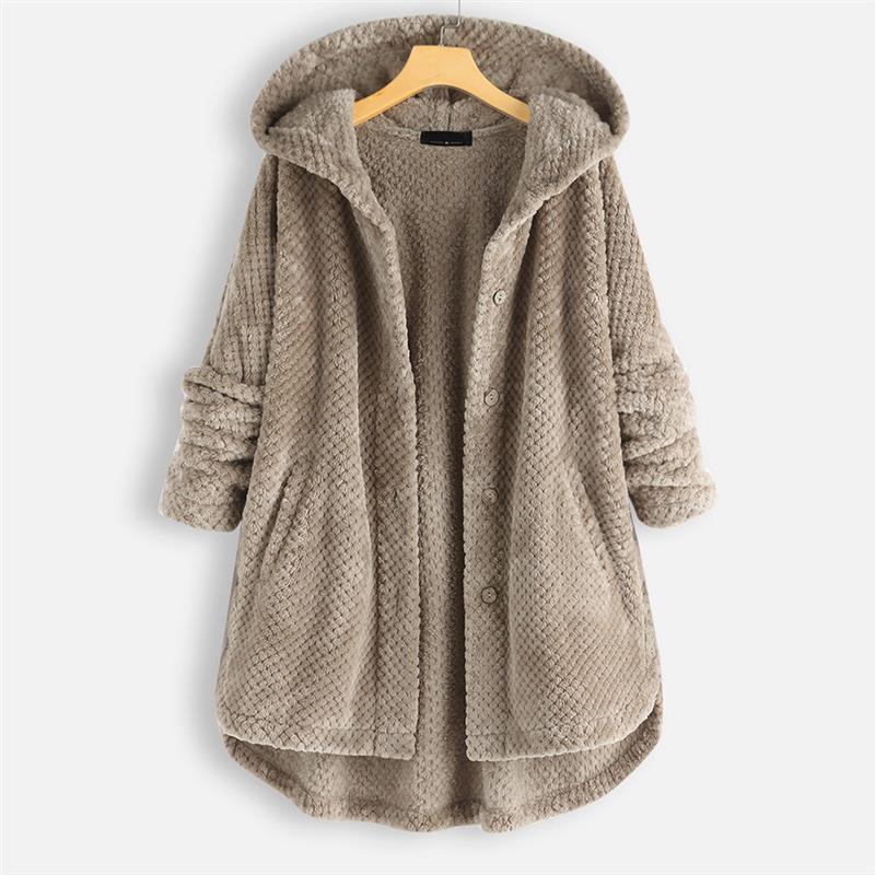 Women's Winter Hooded Double-sided Veet Sweatshirt Fashion Coats