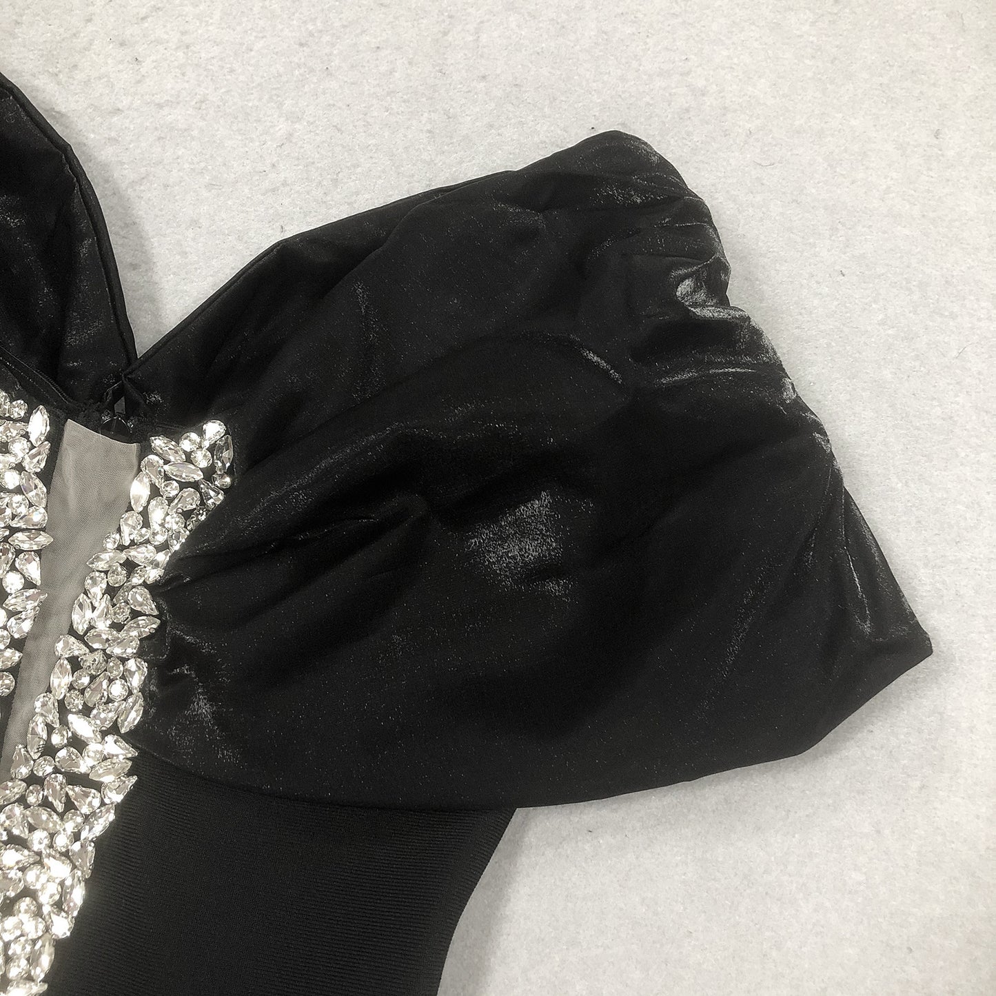 High-grade Halter Rhinestone Bow Slim Fit Bandage One-piece Dresses