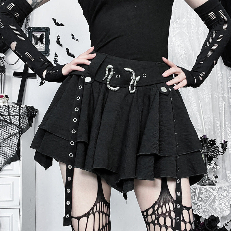 Women's Goth Style Irregular Heavy Metal Retro Skirts