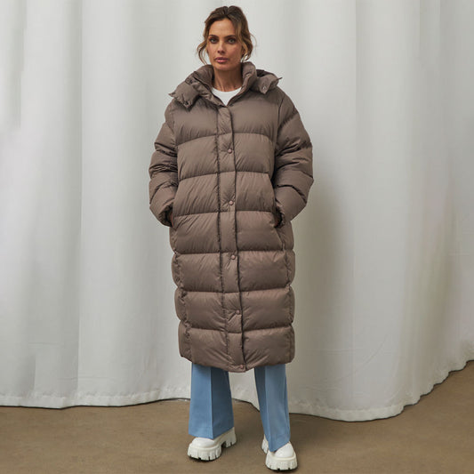 Women's Winter Thickened Long Section Down White Jackets