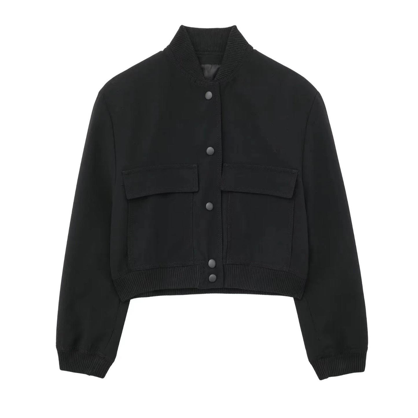Women's Comfortable Spring Large Pocket Bomber Jackets