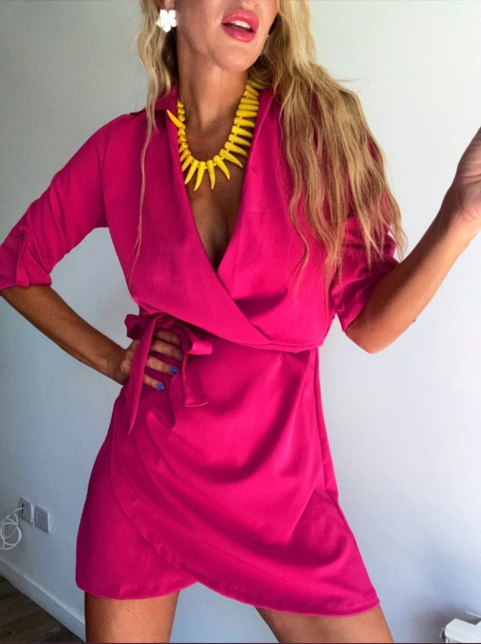 Popular Slouchy Comfortable Durable Women's Lapel Dress