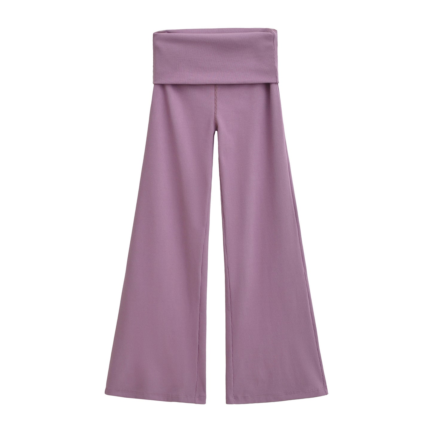 Women's Foldable Waist Of Trousers Knitted Culottes Pants