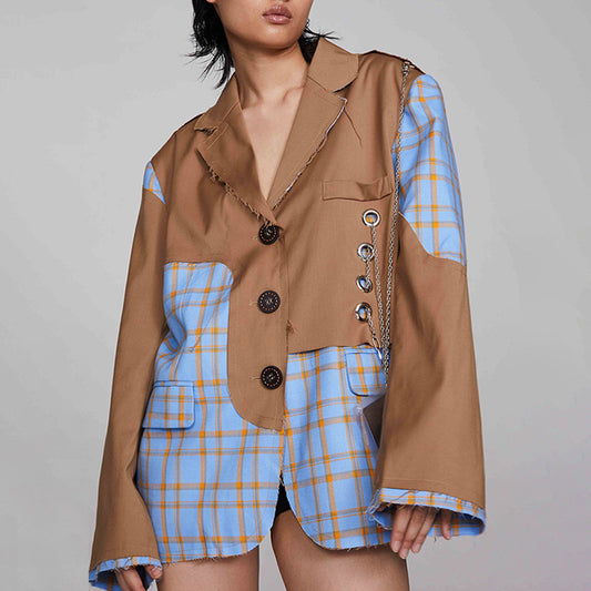 Australian Fashion Design Polo Collar Long Blazers