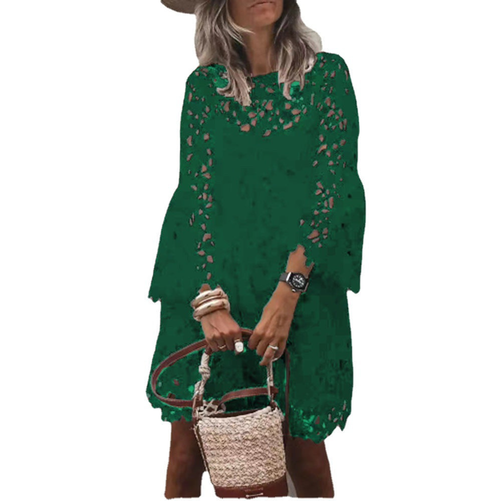 Women's Summer Dress Ethnic Style Lace Flower Skirts
