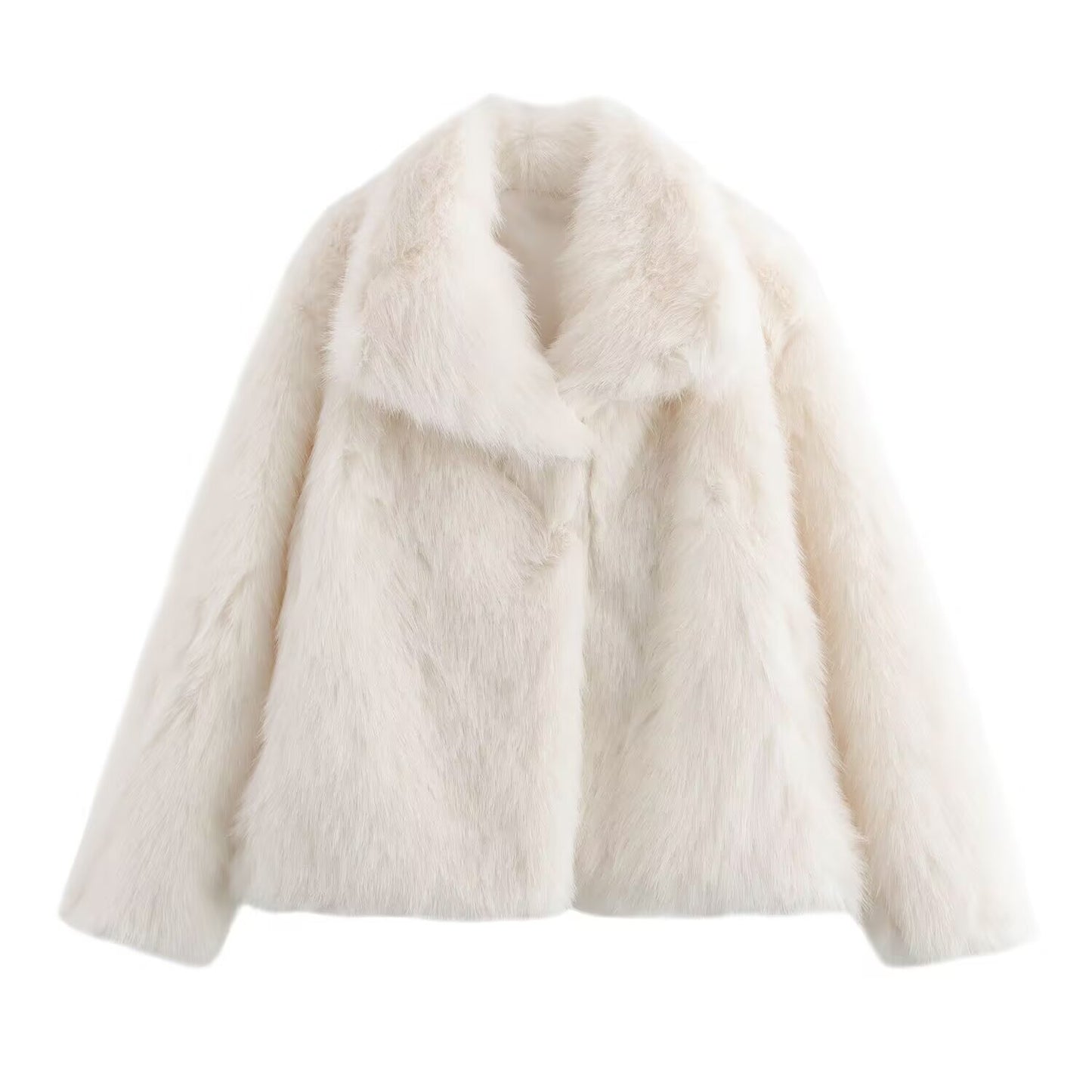 Women's Fashion Luxury Texture Imitation Fur Effect Coats