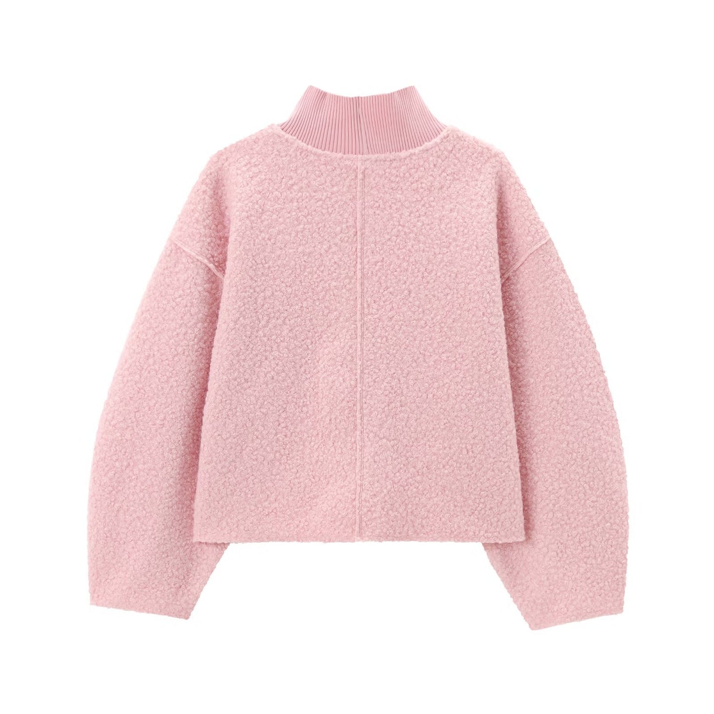 Women's Lapel Leisure Bloomers Long-sleeved Warp Knitted Sweaters