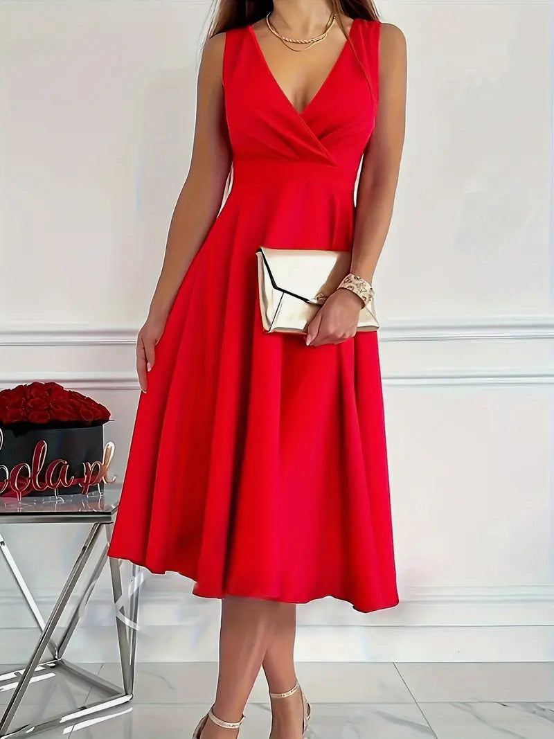 Beautiful Slouchy Women's Simple Sleeveless Fashion Dress