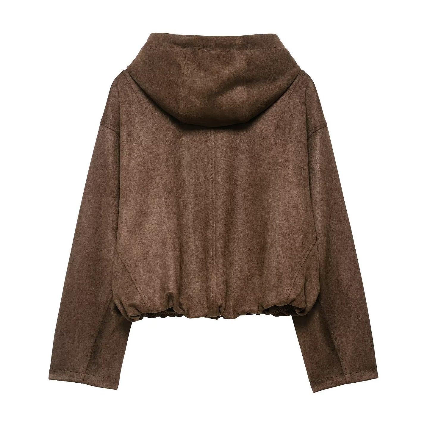 Women's Attractive Hooded Suede Texture Bomber Jackets