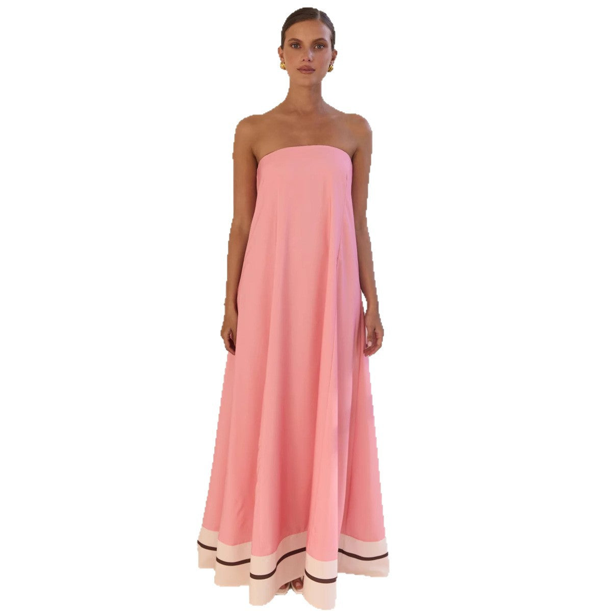 Women's Summer Dress Sexy Bandeau Printed Dresses