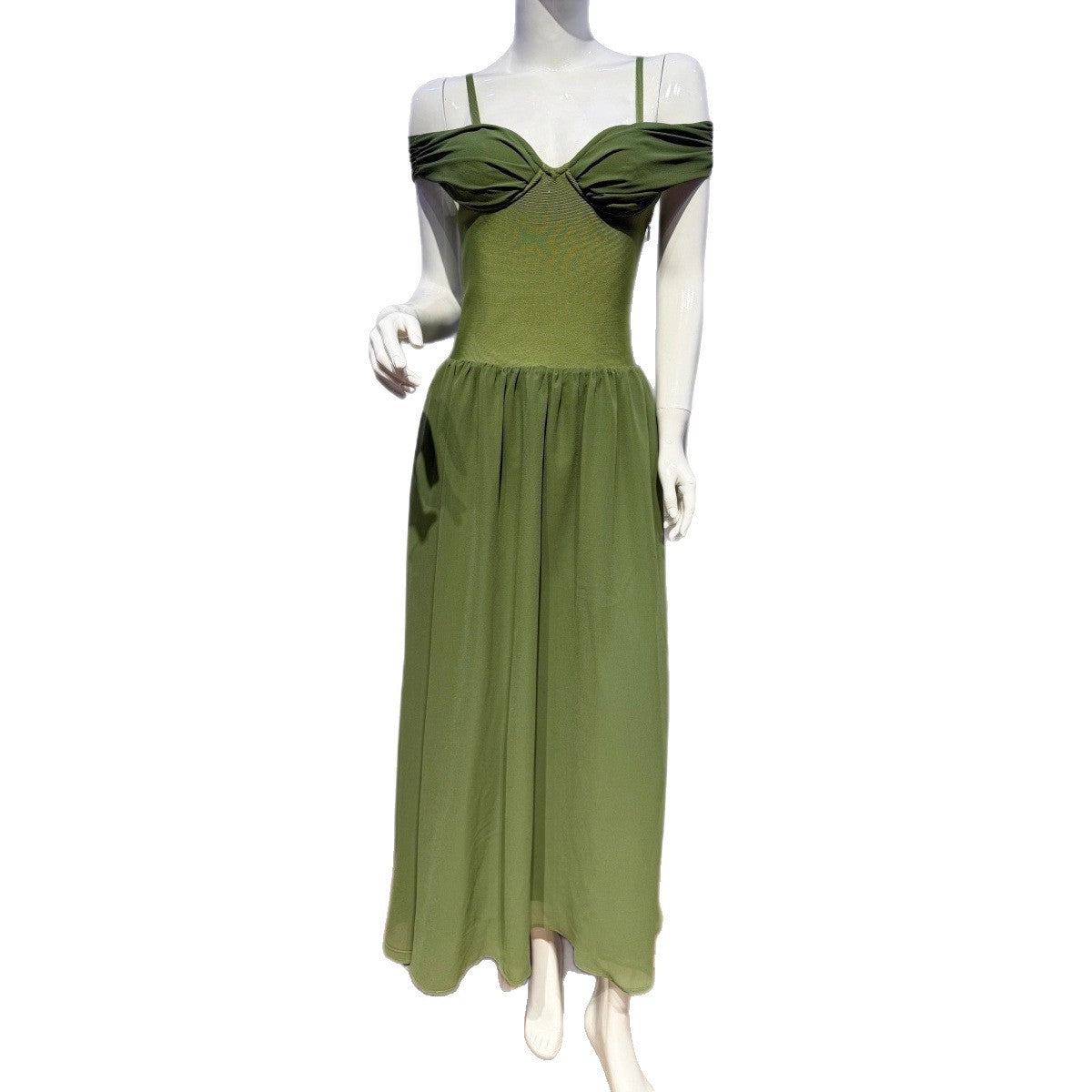 Minority Elegant Slimming Square Collar Pleated Dresses
