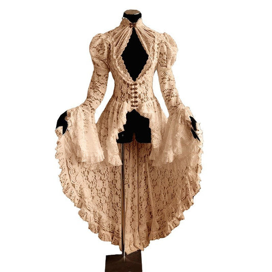 Vintage Lace Medieval Dress Court Party Dresses