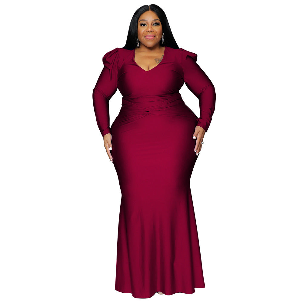 Women's Large Sexy Dress Nightclub Formal Solid Dresses