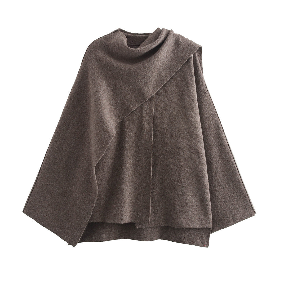 Women's Scarf Knitted Autumn Loose Asymmetry Jackets