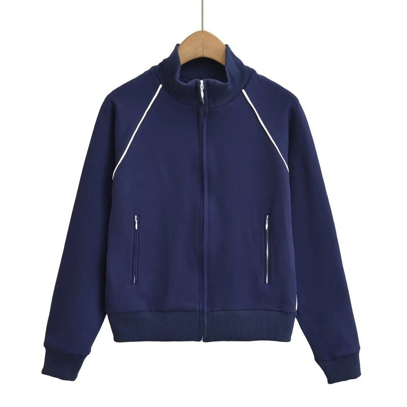 Women's American Style Street Hipster Stand-up Collar Jackets