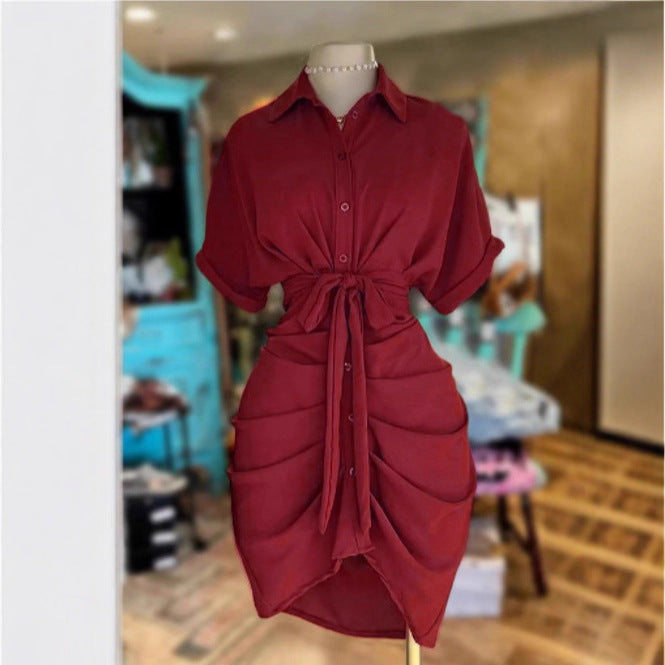 Women's Wind Casual Solid Color Batwing Sleeve Blouses