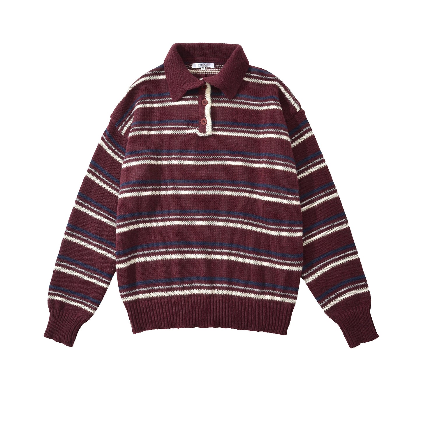 Women's Summer Long-sleeved Loose Knitted Striped Sweaters