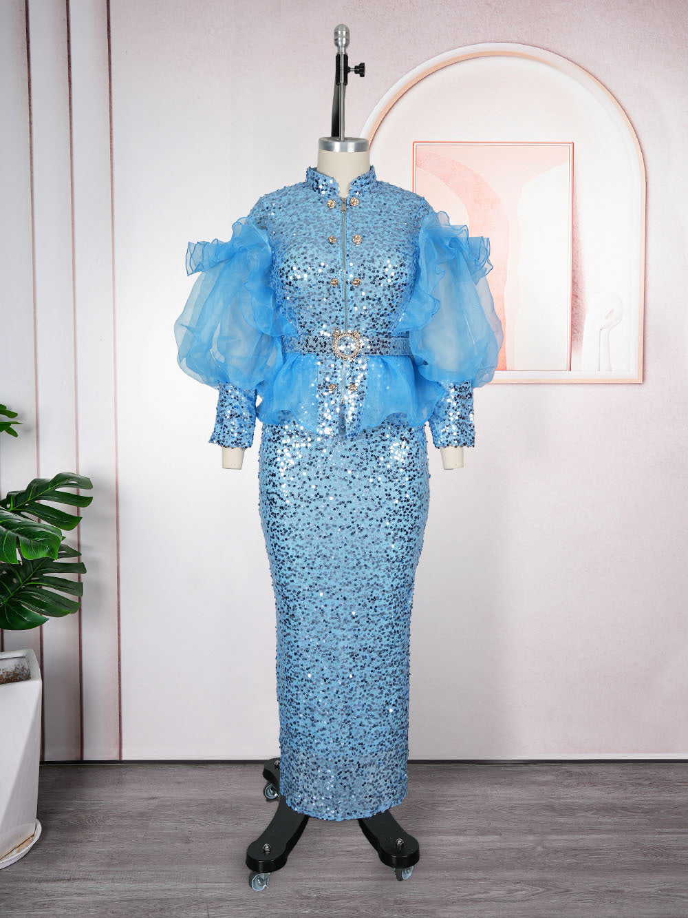 Women's Dress African Wear High Waist Two-piece Dresses