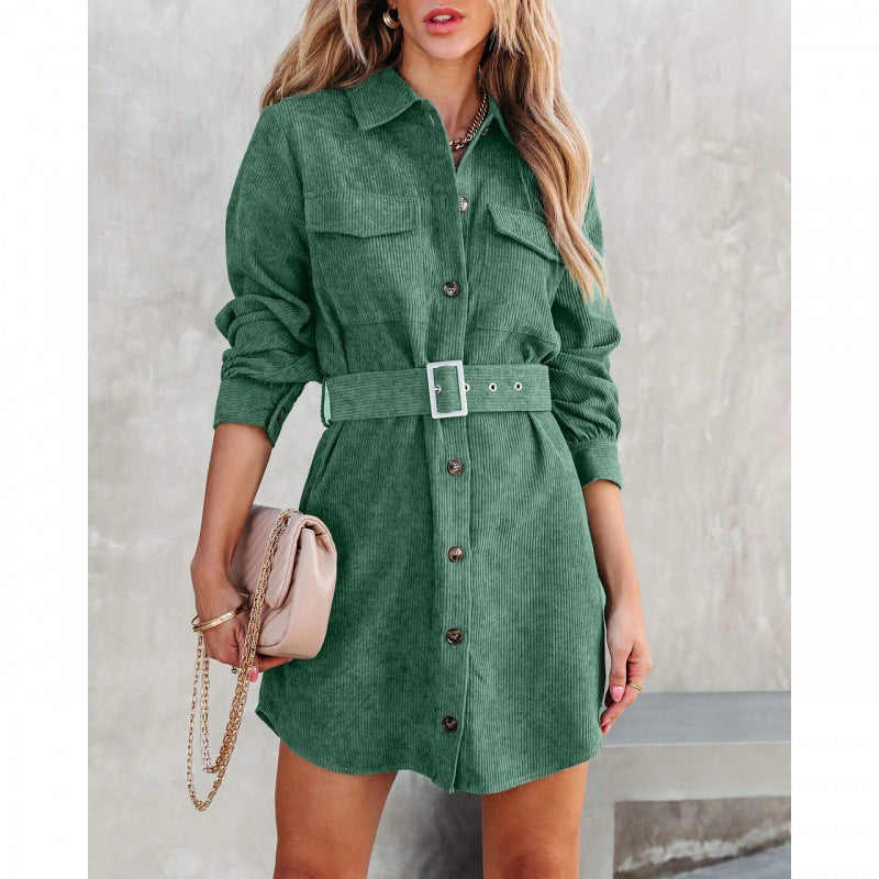 Classy Versatile Street Trendy Corduroy Dress Skirts
