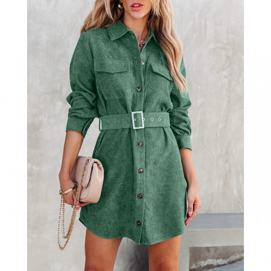 Classy Versatile Street Trendy Corduroy Dress Skirts