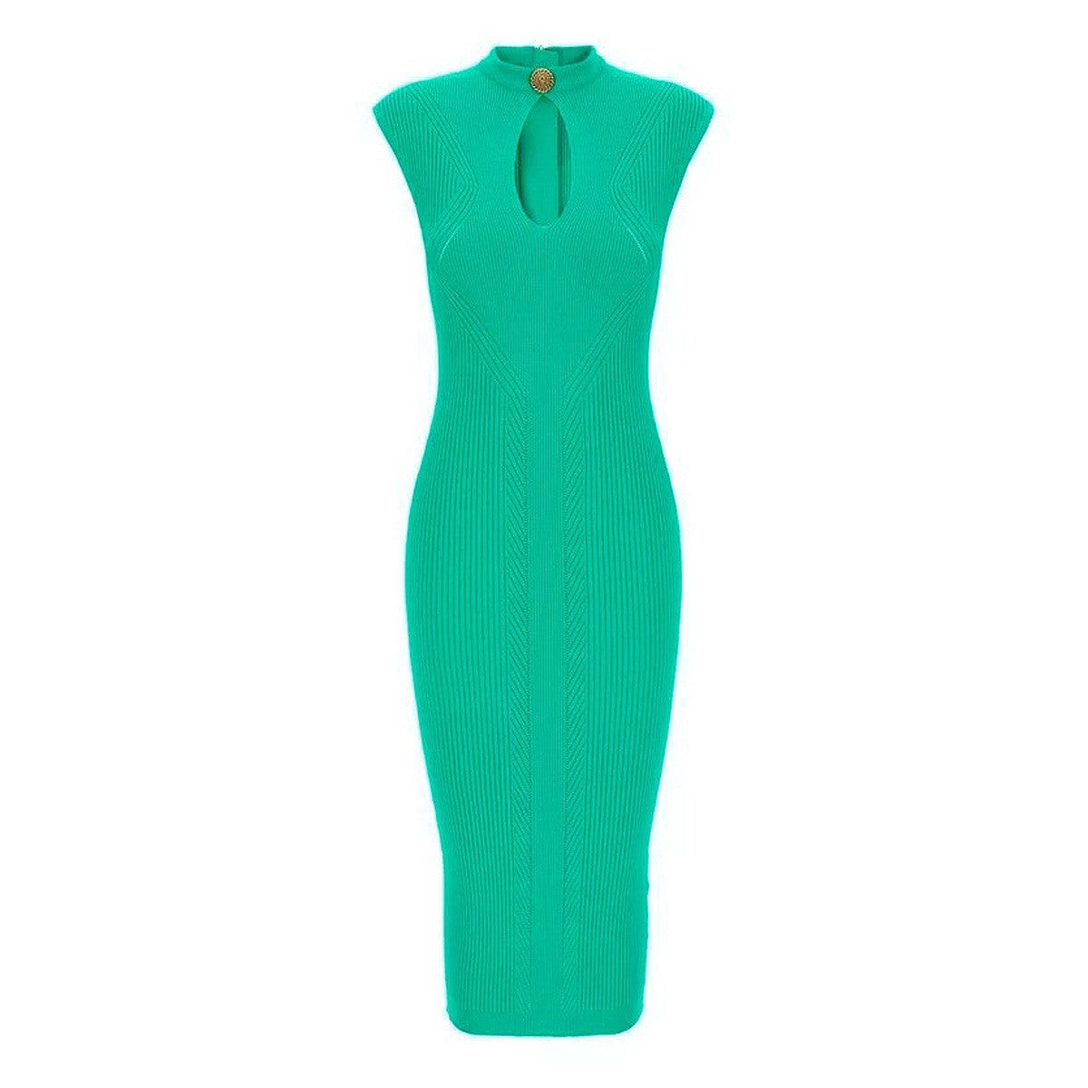 Women's Summer Fashionable Knitted Round Neck Slimming Dresses