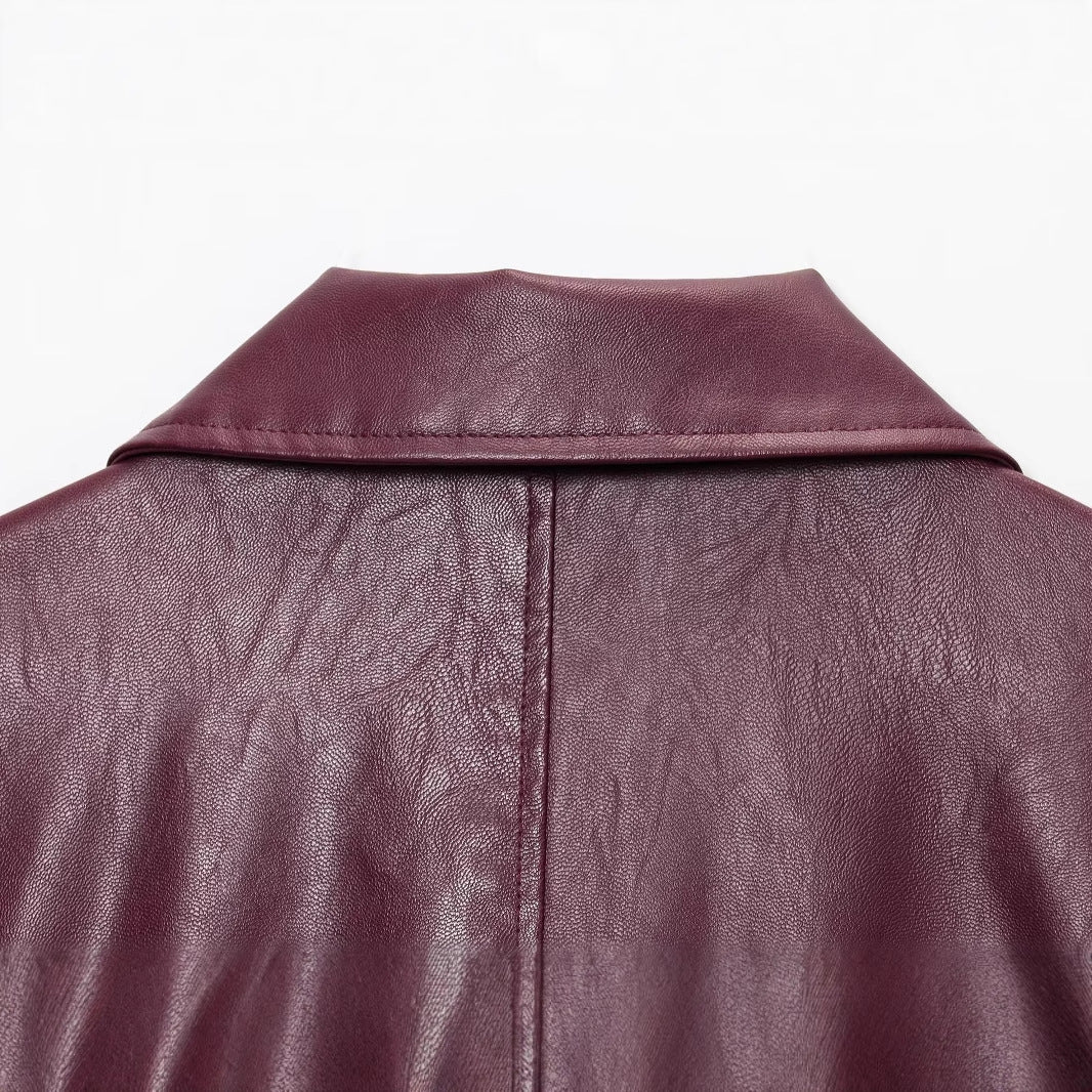 Women's Mei Style Retro Simple Lapel Zipper Jackets