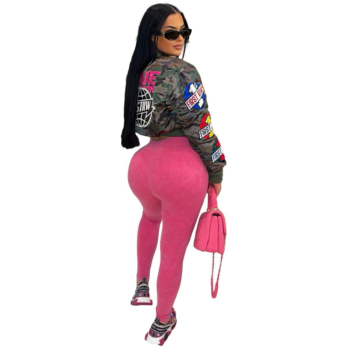 Glamorous New Camouflage Print Casual Bomber Jackets