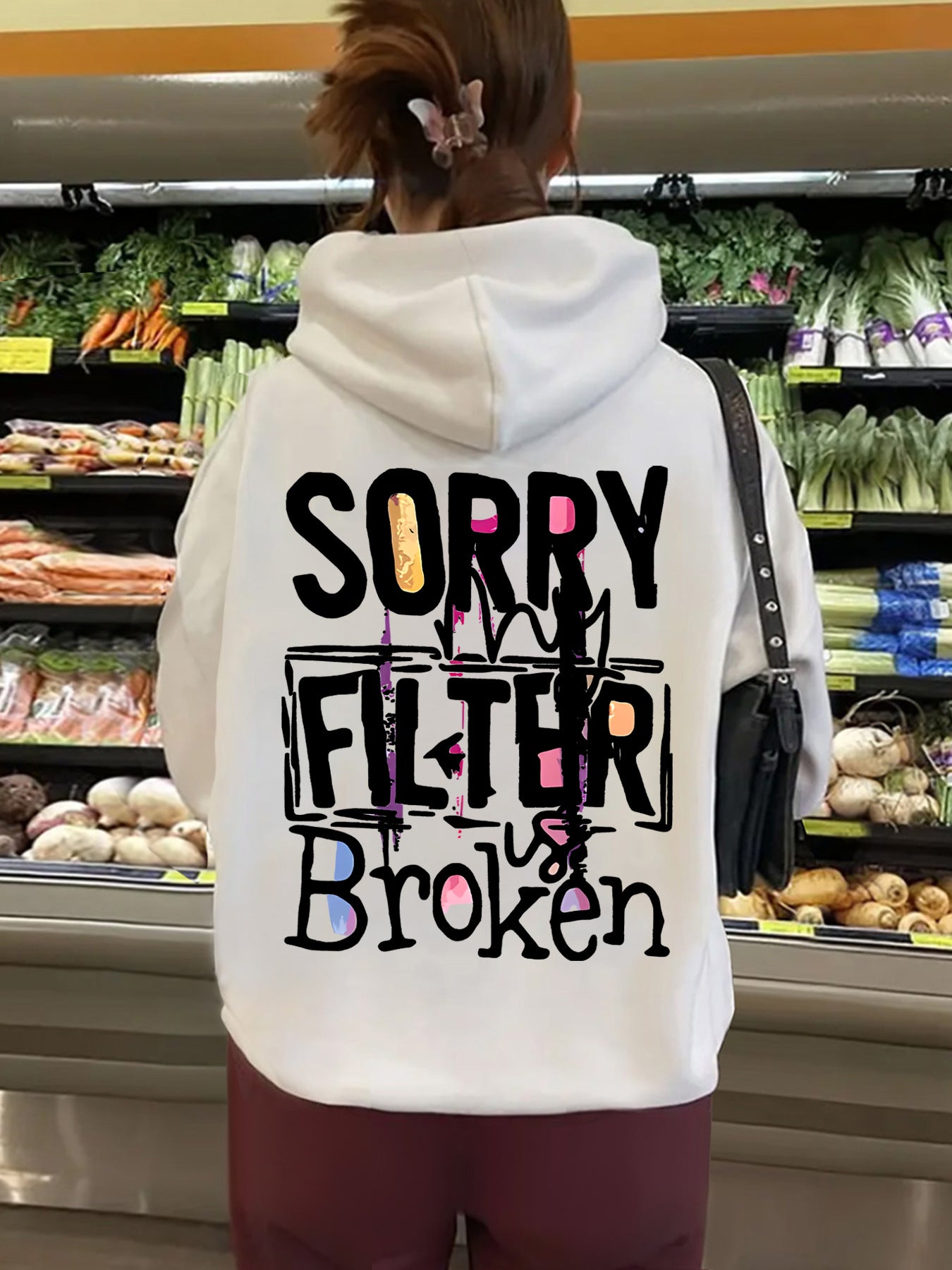Women's Hoodie Letter Pattern Printed Casual Fleece Thick Tops