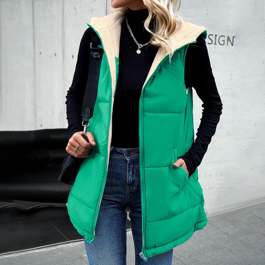 Women's Clothes For Winter Loose Commuter Mid-length Vests