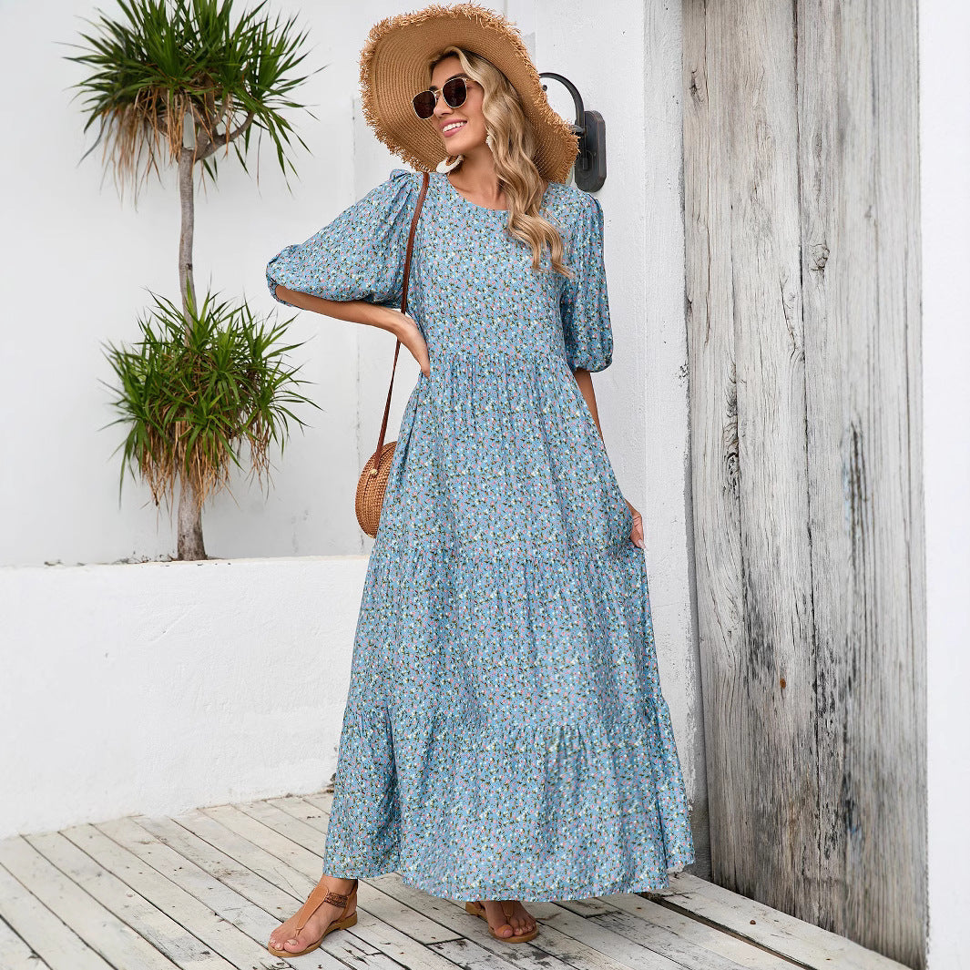 Round Neck Shirt With Half Sleeve Dress Dresses