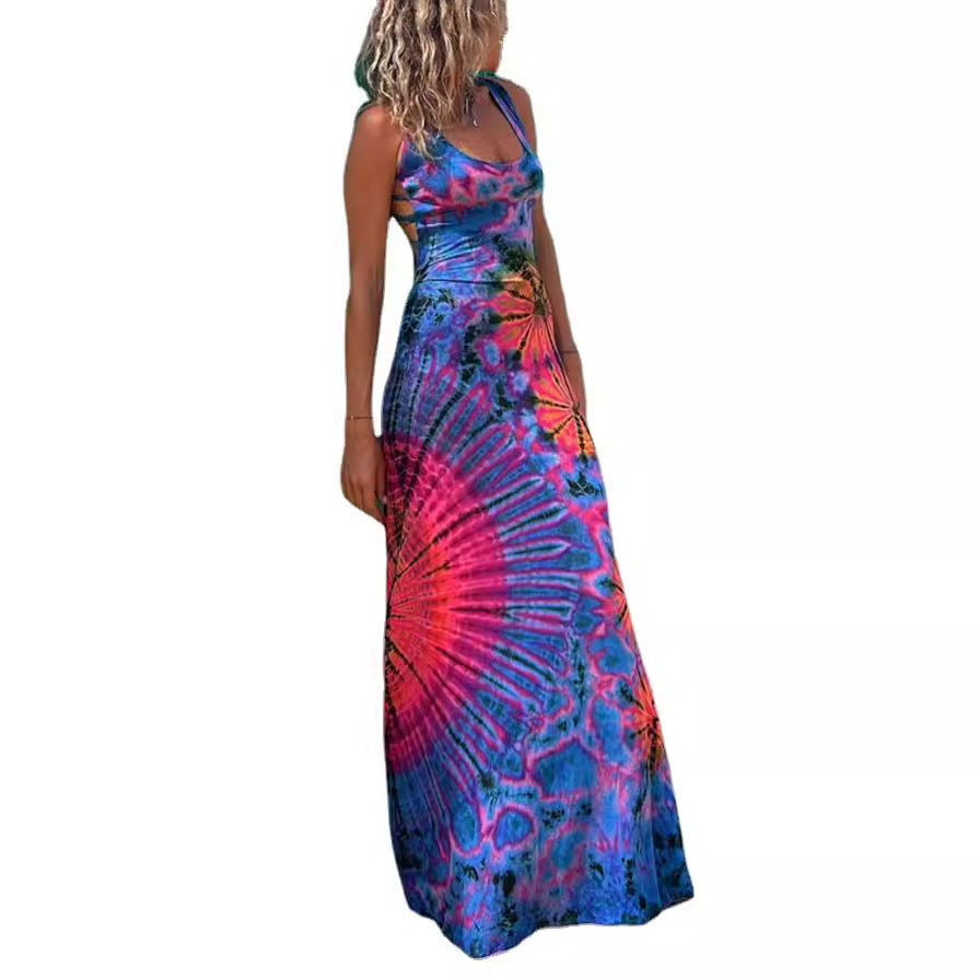Women's Summer Sexy Strap Backless Cross Dress Dresses