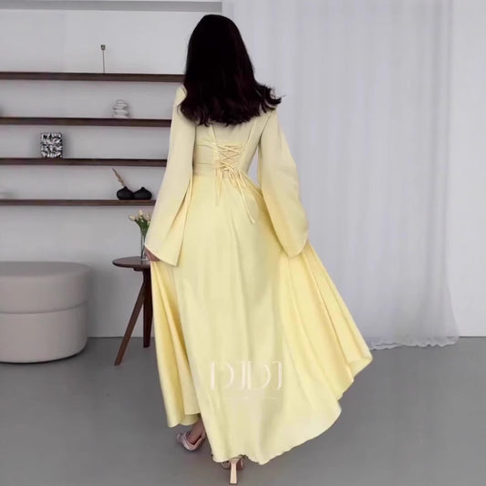 Women's Summer Retro Elegance Long Sleeve Dress Dresses
