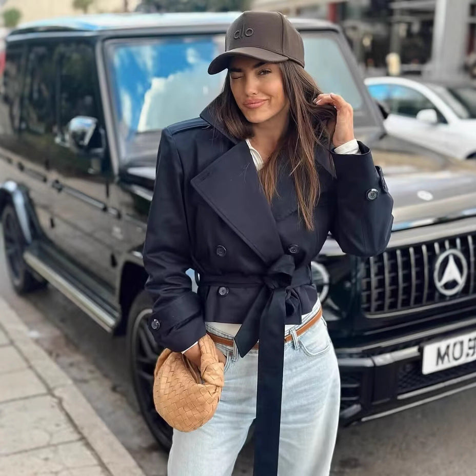 Women's Spring Fashion Series Belt Trench Coats