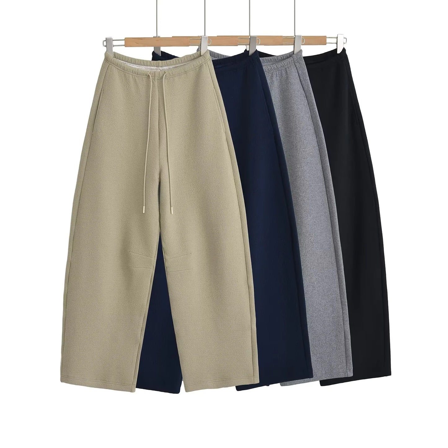 Women's Air Touch Loose Low Waist Drawstring Wide Leg Pants