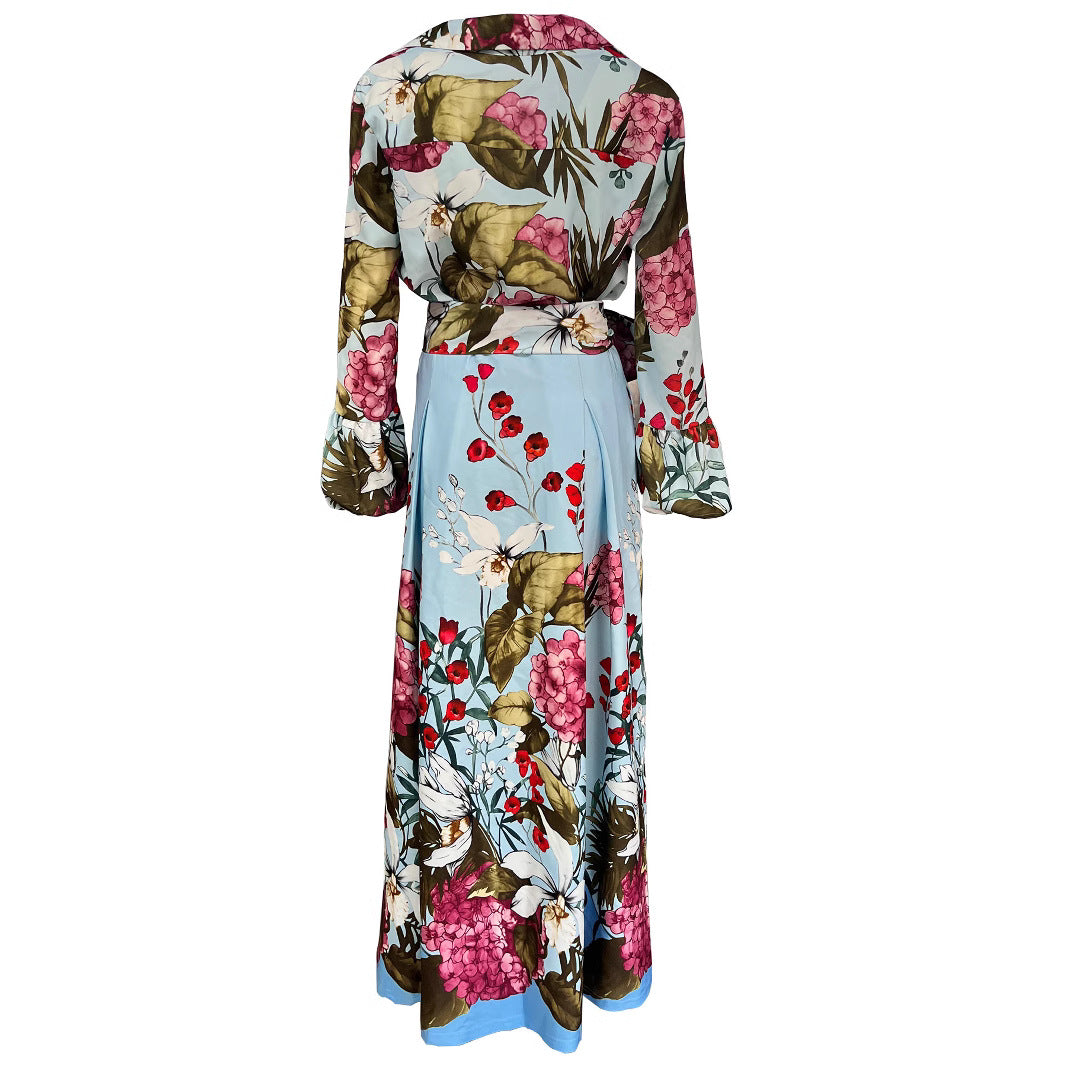 Women's Elegant Romantic Vacation Style Long Sleeve Dress Suits