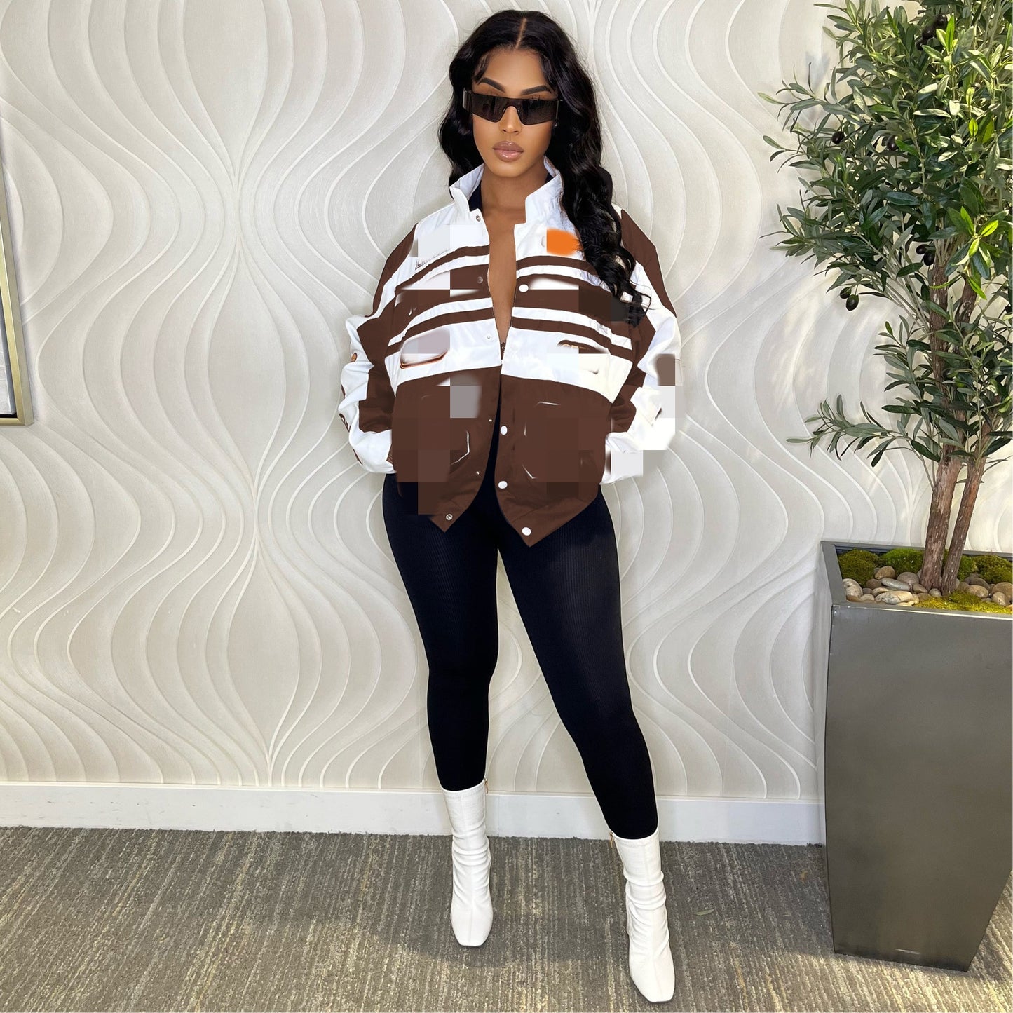Women's Detachable Hot Motorcycle Printed Cool Silk Jackets