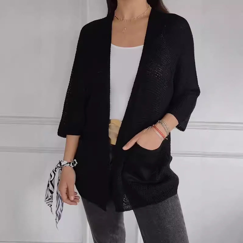 Women's Glamorous Waffle Sleeve Urban Casual Jackets