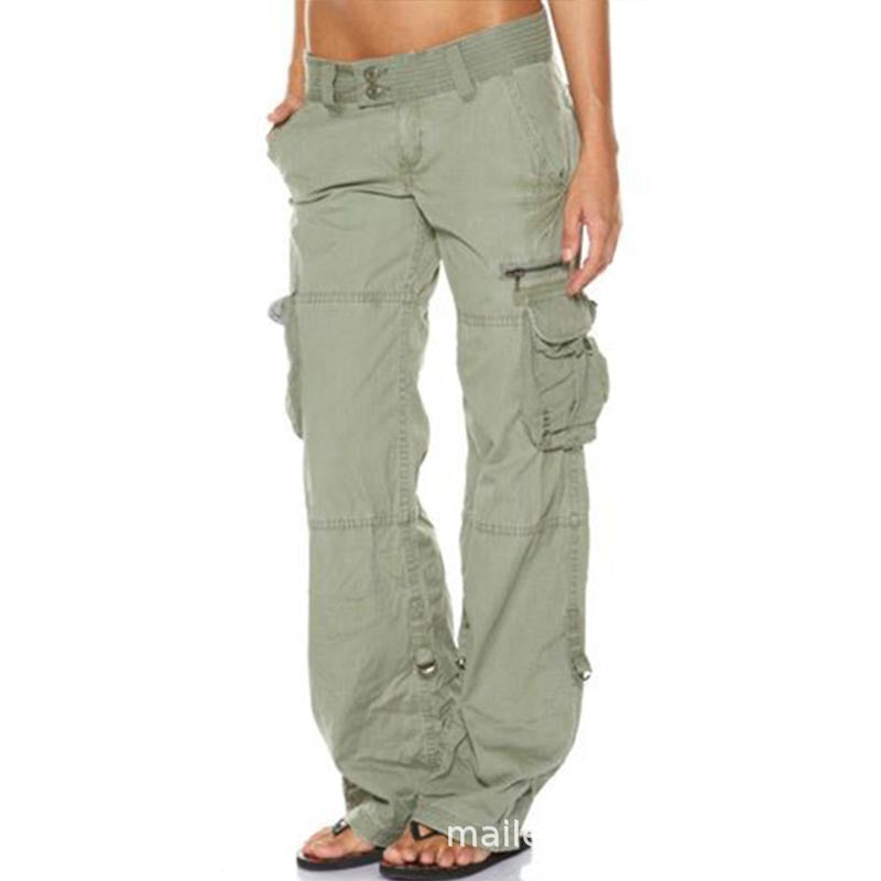 Women's Casual Sports Loose Straight Cargo Pants