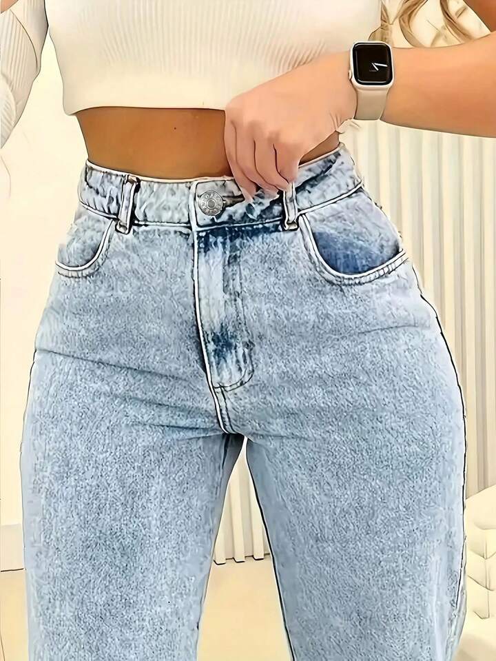 Autumn High Quality Trendy Straight Casual Jeans