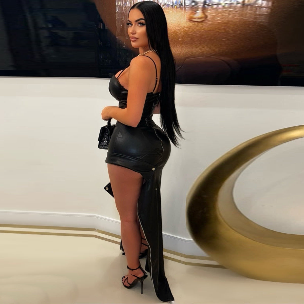 Metal Zipper Fashion Sexy Hot High Skirts